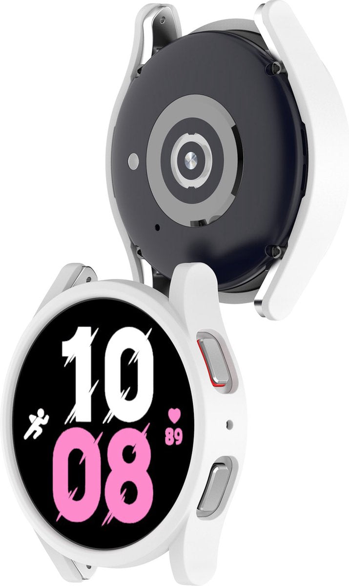 YONO Bumper geschikt voor Galaxy Watch 5 (40 mm) - Hoesje - Full Cover Case - Wit