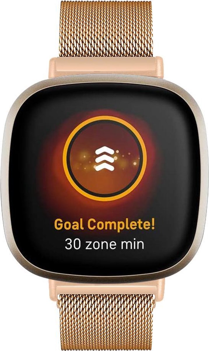 YONO Bandje geschikt voor Fitbit Versa 3 / Sense – Milanees – Rose Gold – Large