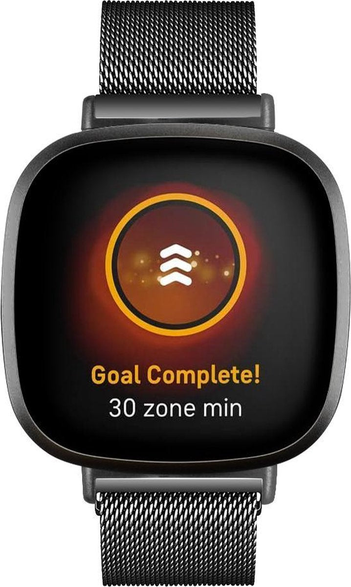 YONO Bandje geschikt voor Fitbit Versa 3 / Sense – Milanees – Zwart – Small