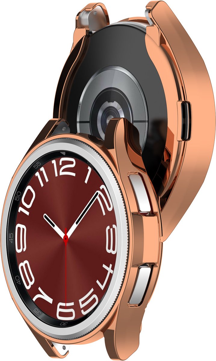 YONO Bumper geschikt voor Samsung Galaxy Watch 6 Classic - 43mm - Hoesje - Case - Rose Gold