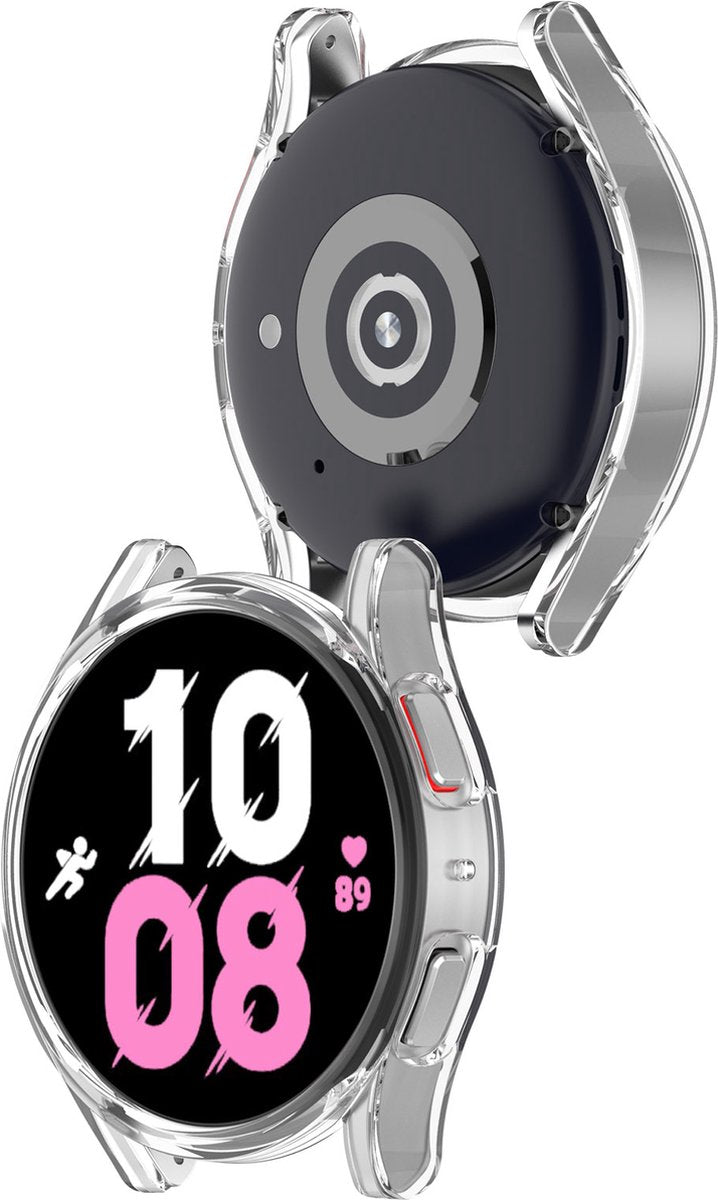 YONO Bumper geschikt voor Galaxy Watch 5 (40 mm) - Hoesje - Full Cover Case - Transparant
