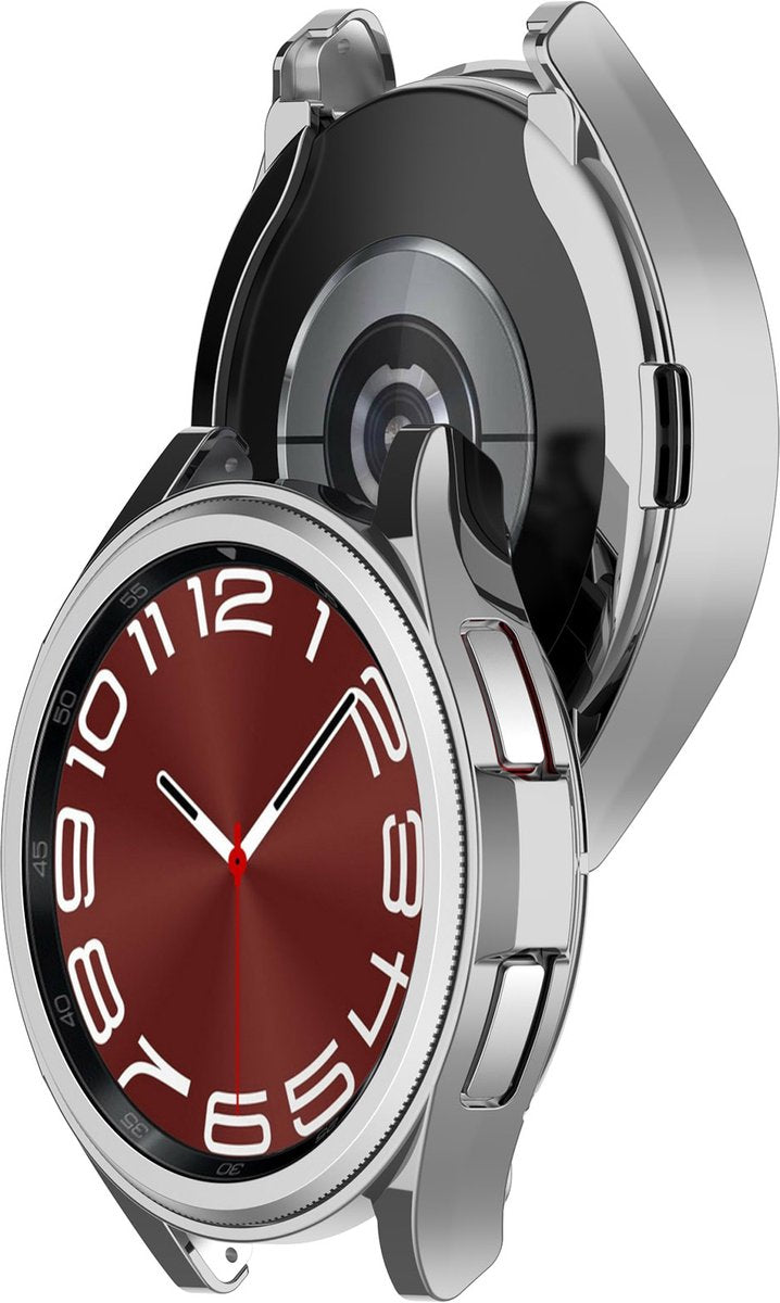 YONO Bumper geschikt voor Samsung Galaxy Watch 6 Classic - 43mm - Hoesje - Case - Zilver