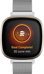 YONO Bandje geschikt voor Fitbit Versa 3 / Sense – Milanees – Zilver – Large