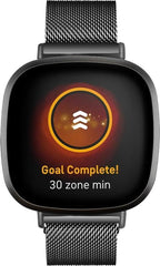 YONO Bandje geschikt voor Fitbit Versa 3 / Sense – Milanees – Zwart – Small