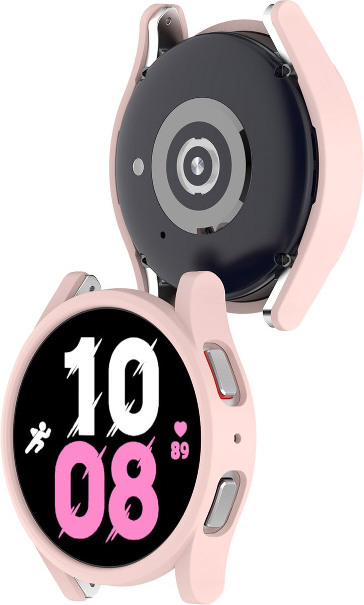 YONO Bumper geschikt voor Galaxy Watch 5 (44 mm) - Hoesje - Full Cover Case - Lichtroze