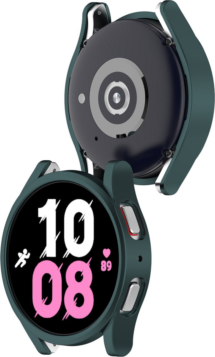 YONO Bumper geschikt voor Galaxy Watch 5 (40 mm) - Hoesje - Full Cover Case - Donkergroen