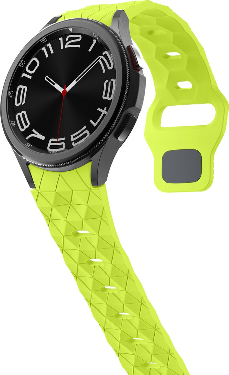 YONO Hexagon Bandje 20mm - Horlogebandje geschikt voor Samsung Galaxy Watch 7/6/5/4 (40/43/44/47mm Classic & Pro) - Mamba Groen