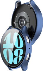 YONO Bumper geschikt voor Samsung Galaxy Watch 6 - 44mm - Screen Protector Hoesje - Full Cover Case - Lichtblauw