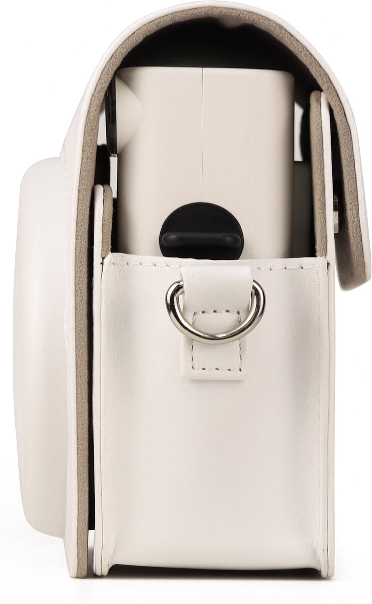 YONO Case geschikt voor Fujifilm Instax Square SQ1 - Hoes met Draagriem - Cameratas - Wit