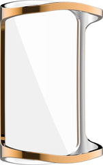 YONO Full Cover Bumper geschikt voor Fitbit Charge 5 / 6 - Siliconen Case Screen Protector Hoesje - Rose Gold