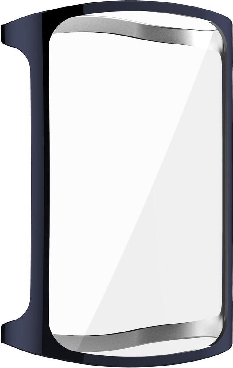 YONO Full Cover Bumper geschikt voor Fitbit Charge 5 / 6 - Siliconen Case Screen Protector Hoesje - Donkerblauw