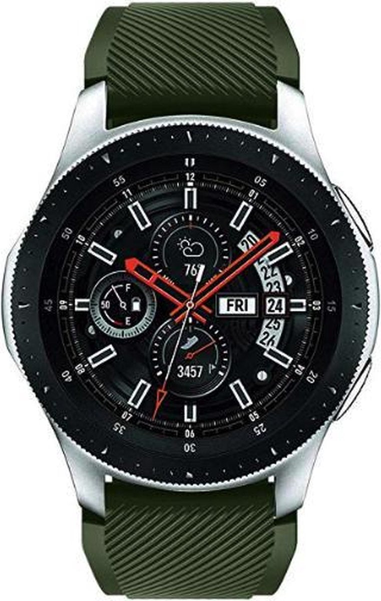 YONO Classic Bandje 22mm - Horlogebandje geschikt voor Samsung Galaxy Watch 46mm / 3 (45mm) / Gear s3 - Polar Vantage M2 / Grit X - Garmin Vivoactive 4 / Venu 2 - Huawei Watch GT 3 (pro) / 2 - Amazfit GTR - Donkergroen