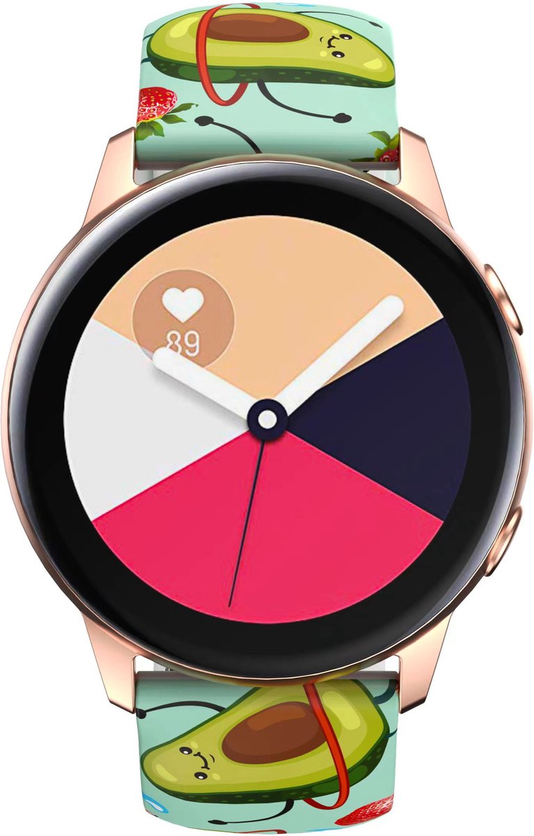 YONO Special Sport Bandje 20mm - Horlogebandje geschikt voor Samsung Galaxy Watch 7/6/5 / Pro / 4 / 3 / Active 2 - Garmin Approach / Forerunner / Venu 2 Plus / SQ / Vivomove - Polar Ignite / Unite – Huawei - Avocado