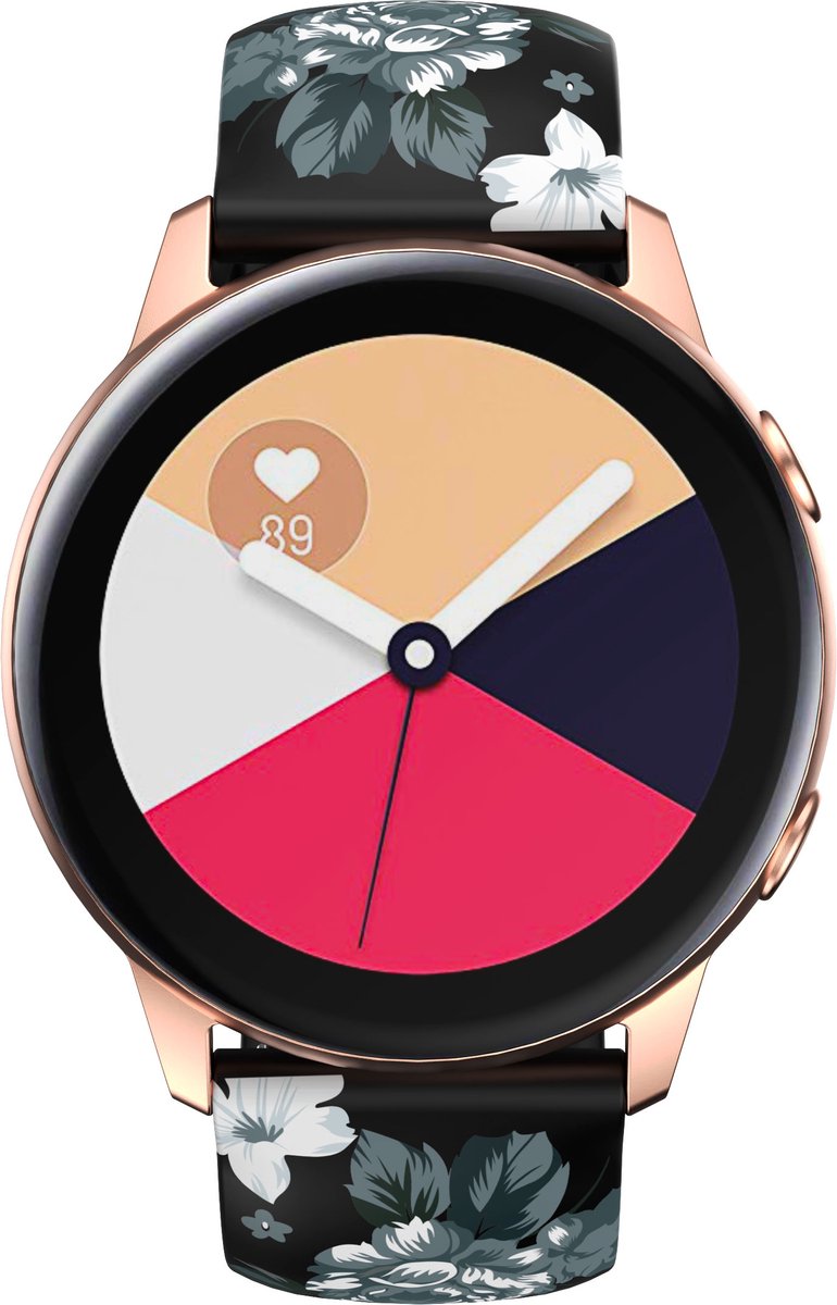 YONO Special Sport Bandje 20mm - Horlogebandje geschikt voor Samsung Galaxy Watch 7/6/5 / Pro / 4 / 3 / Active 2 - Garmin Approach / Forerunner / Venu 2 Plus / SQ / Vivomove - Polar Ignite / Unite – Huawei - Zwart