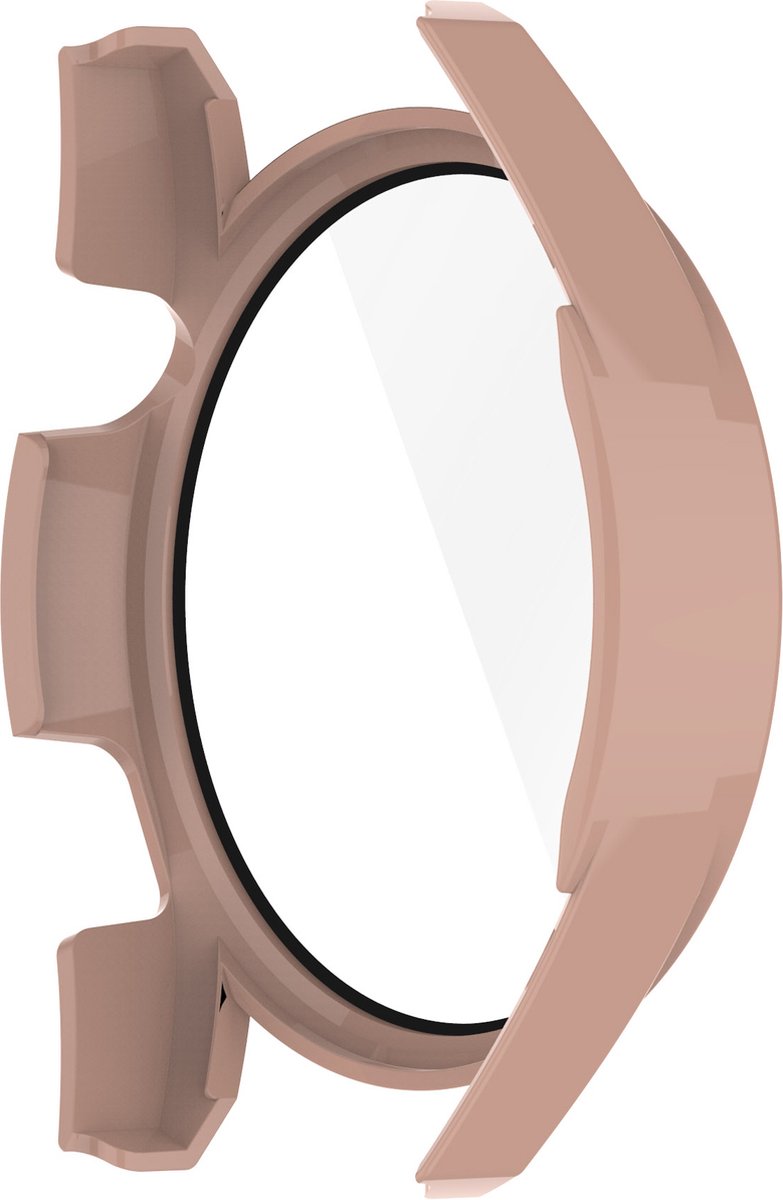 YONO Case geschikt voor Huawei Watch GT 3 - 46mm - Screen Protector Hoesje - Full Cover Bumper - Lichtroze