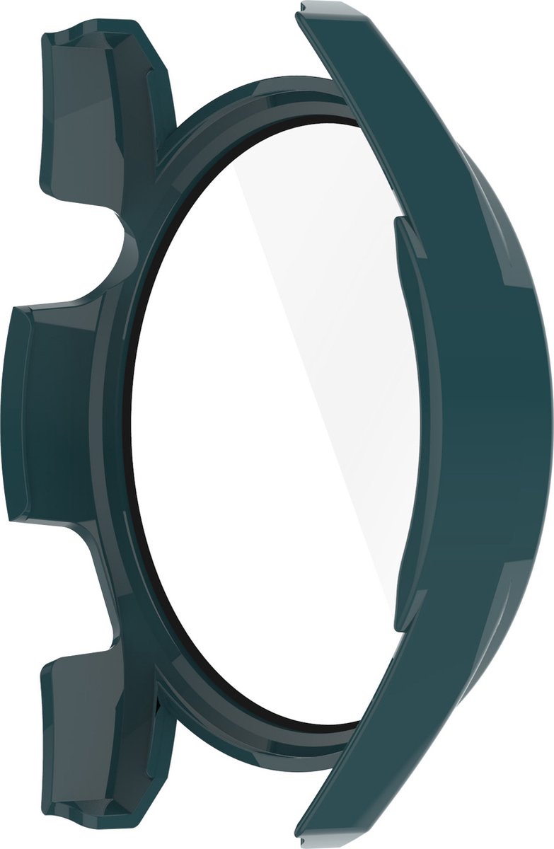 YONO Case geschikt voor Huawei Watch GT 3 - 46mm - Screen Protector Hoesje - Full Cover Bumper - Donkergroen