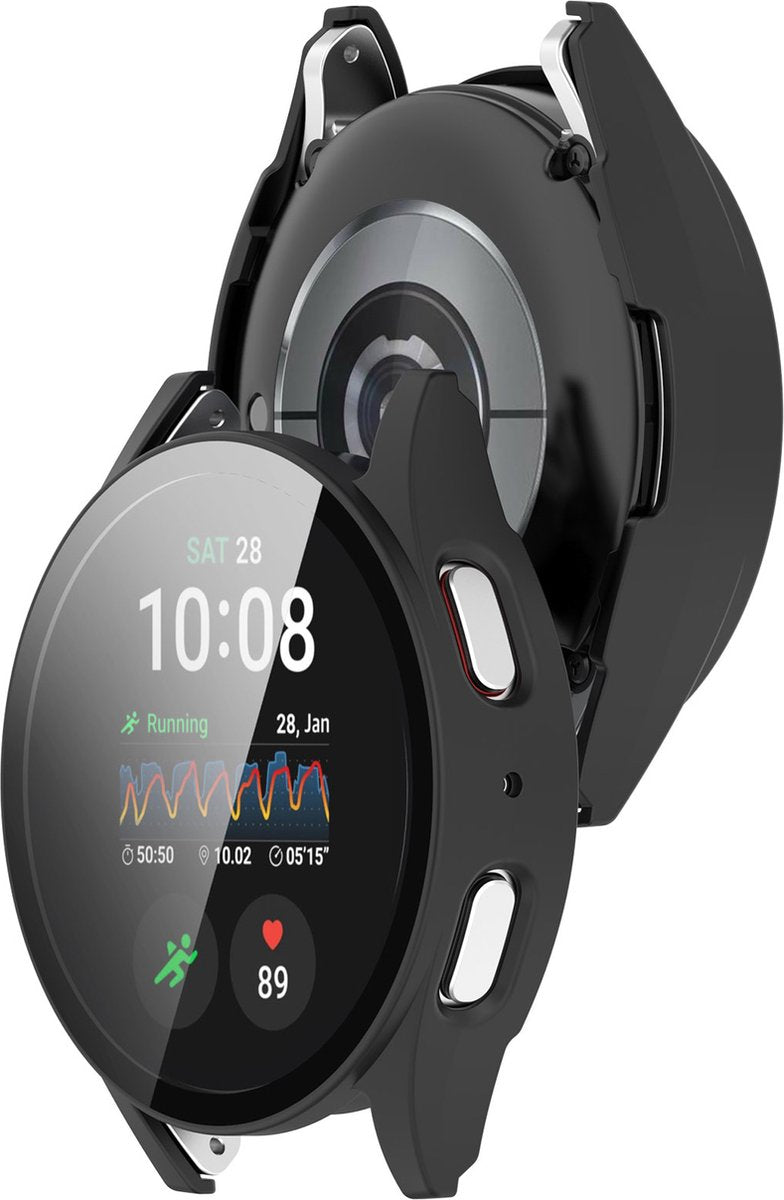 YONO Hoesje geschikt voor Samsung Galaxy Watch 7 - 44mm - Screen Protector Bumper Case - Zwart