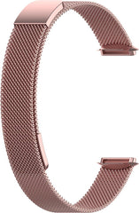 YONO Milanees Bandje geschikt voor Fitbit Luxe - Vervangende Milanese Armband - Roze - Large