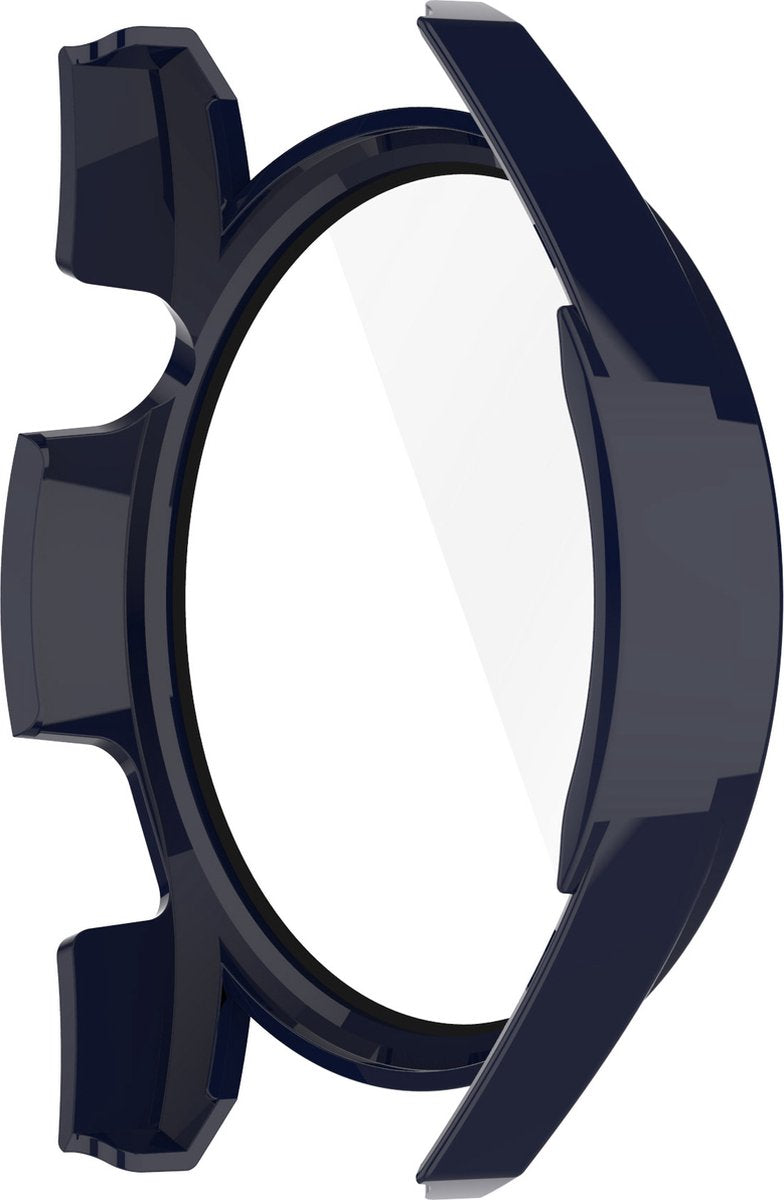 YONO Case geschikt voor Huawei Watch GT 3 - 42mm - Screen Protector Hoesje - Full Cover Bumper - Donkerblauw