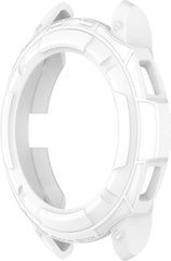 YONO Armor Bumper geschikt voor Samsung Galaxy Watch 4 46mm - Siliconen Case Hoesje met Ringbeschermer - Wit