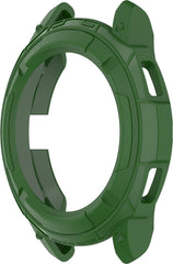 YONO Armor Bumper geschikt voor Samsung Galaxy Watch 4 46mm - Siliconen Case Hoesje met Ringbeschermer - Donkergroen