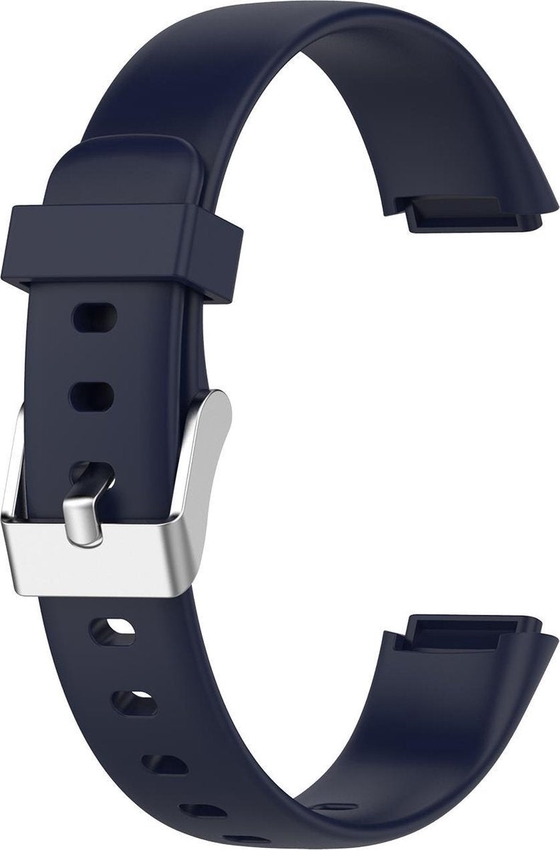 YONO Siliconen Bandje geschikt voor Fitbit Luxe - Donkerblauw - Large