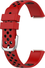 YONO Sport Air Bandje geschikt voor Fitbit Luxe - Vervangende Siliconen Armband - Rood / Zwart