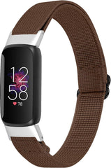 YONO Nylon Stretch Bandje geschikt voor Fitbit Luxe - Bruin