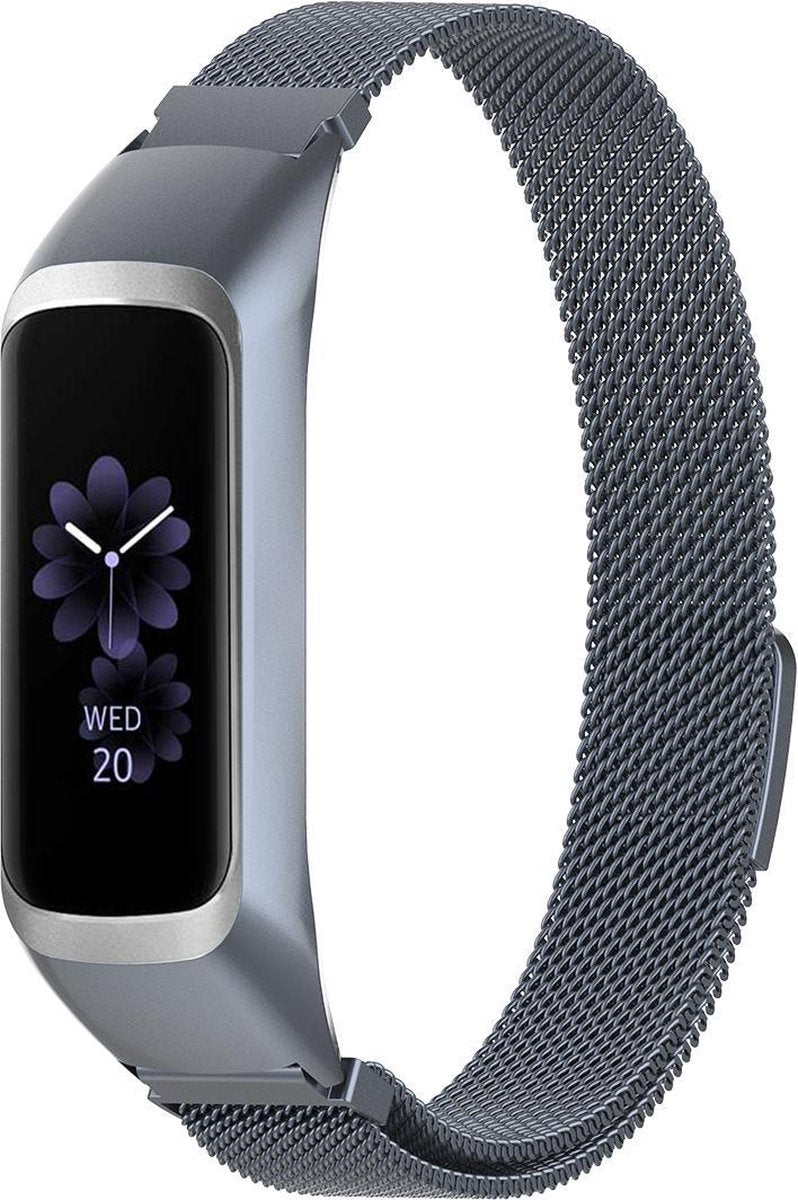YONO Bandje geschikt voor Galaxy Fit 2 – Milanees – Grijs