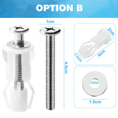 YONO WC Bril Scharnieren Set - 4 Onderdelen