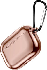 YONO Hoesje geschikt voor Airpods Pro 1/2 – Metallic Soft Case – Rose Goud