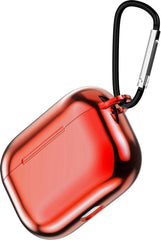 YONO Hoesje geschikt voor Airpods Pro 1/2 – Metallic Soft Case – Rood