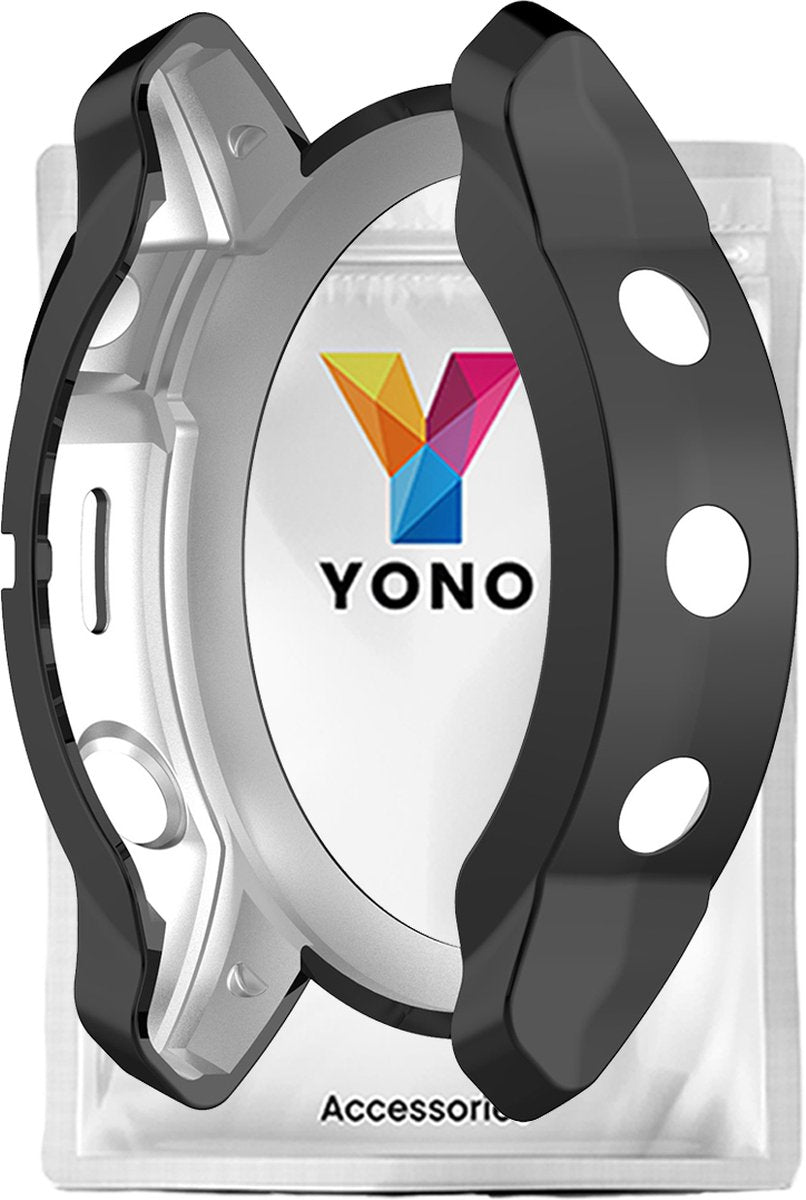 YONO Bumper geschikt voor Garmin Fenix 7 - Siliconen Hoesje - Bescherming Case - Zwart