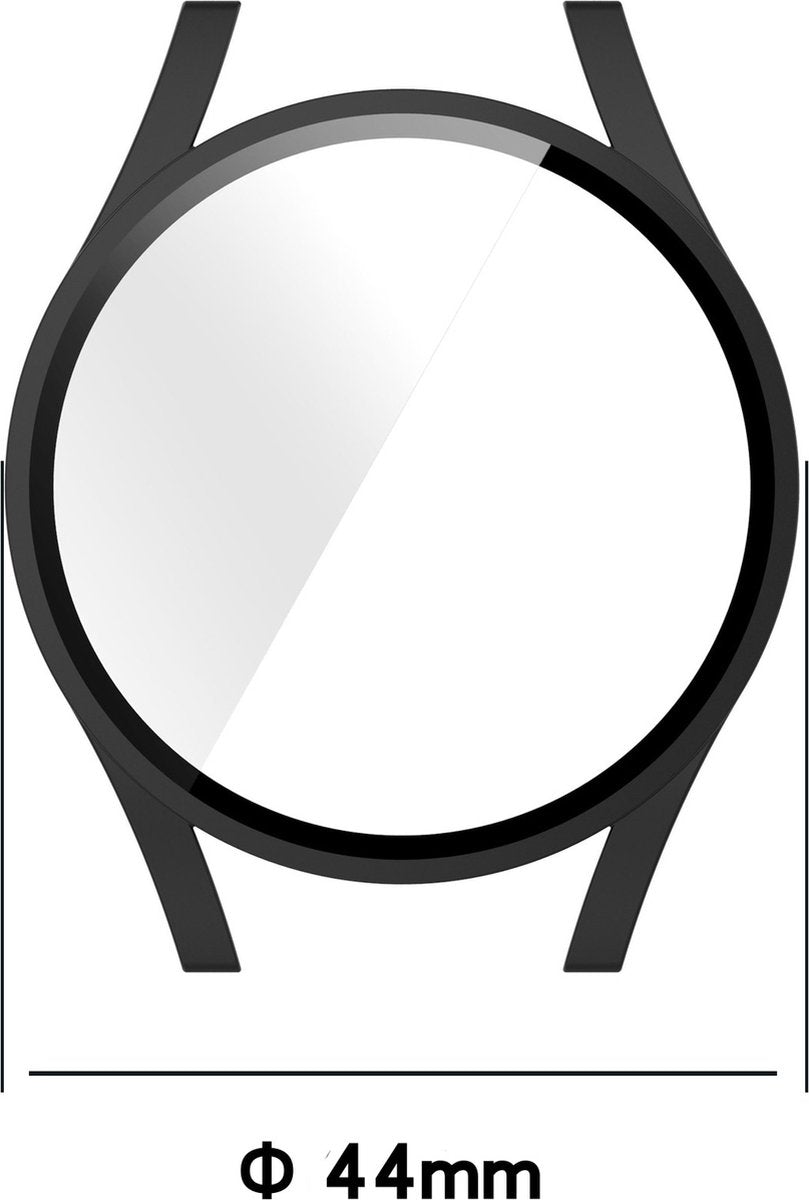 YONO Bumper geschikt voor Galaxy Watch 5 (44 mm) - Hoesje - Full Cover Case - Wit