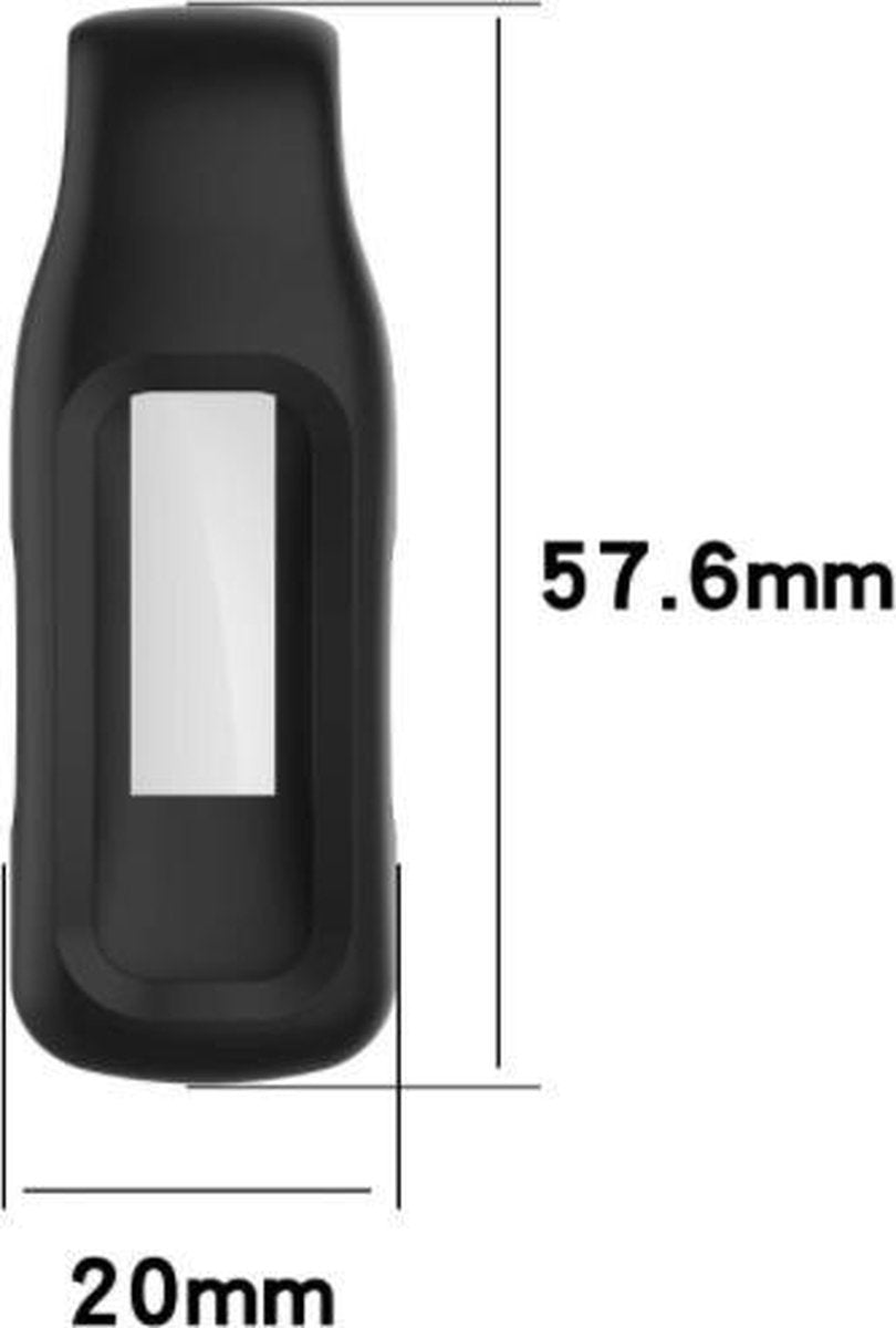 YONO Siliconen Clip geschikt voor Fitbit Inspire 2 / Ace 3 - Zwart