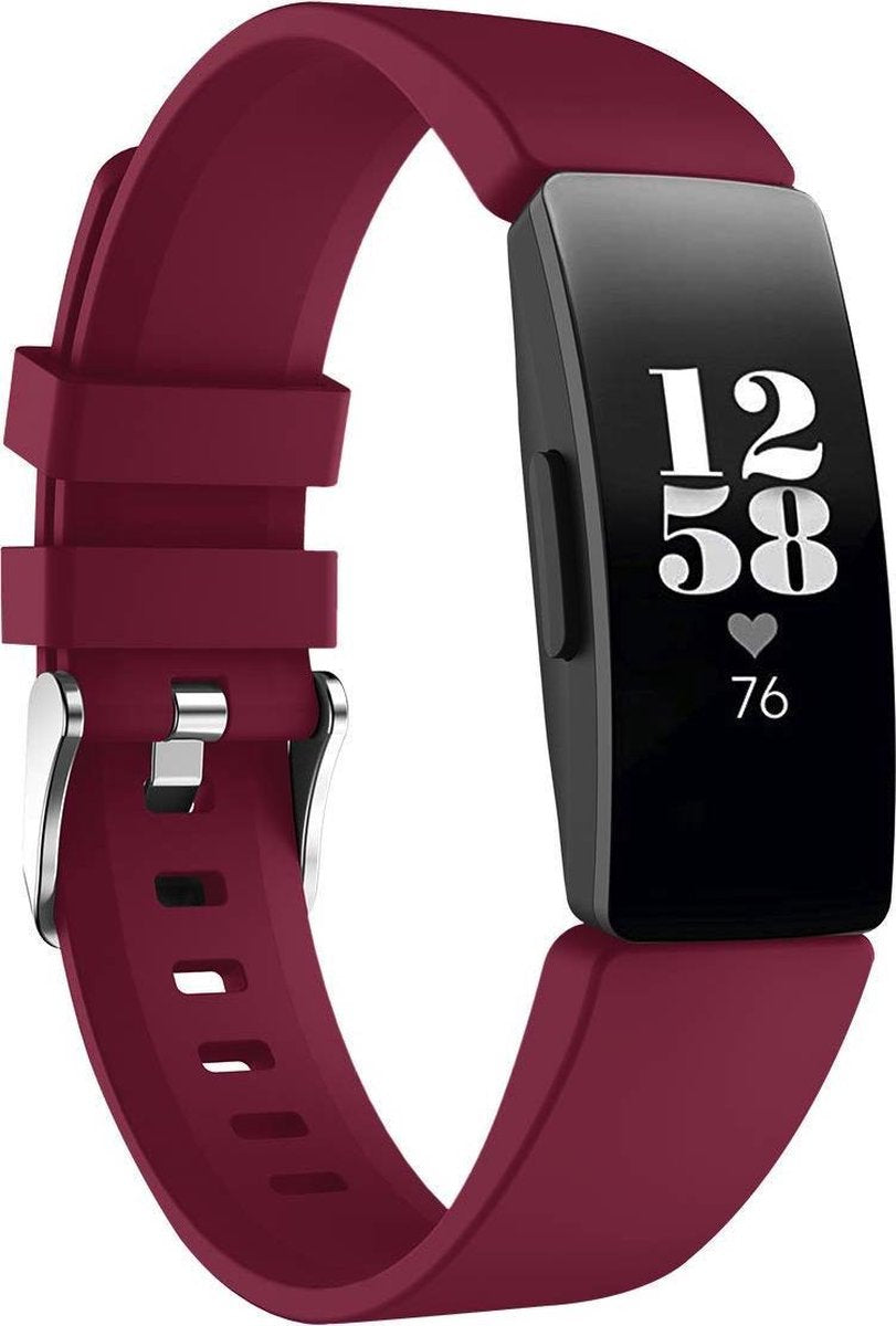 YONO Siliconen Bandje geschikt voor Fitbit Inspire / HR / 2 - Paars - Large