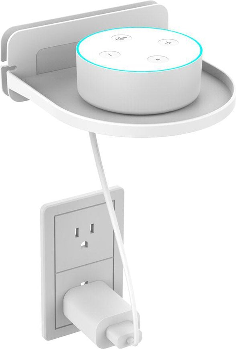Muurbeugel voor Smart Speaker - Wall Mount Universeel - Wandplank Houder Zwevend - Geschikt Voor Sonos Play / Google Nest Home Mini / Apple Homepod / IP Camera / Wifi Router - Wit