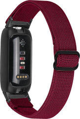 YONO Nylon Stretch Bandje geschikt voor Fitbit Inspire 3 - Bordeauxrood