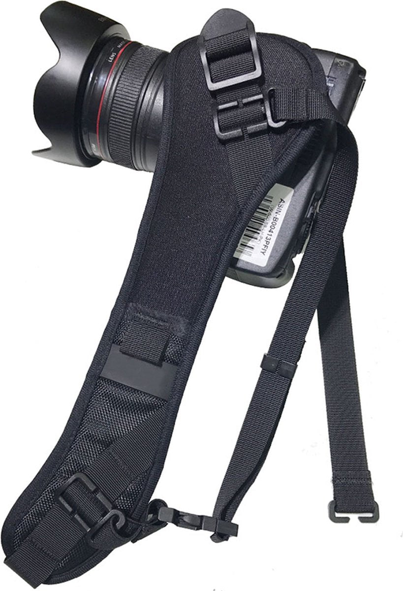 YONO Camera Riem voor Systeemcamera - Luxe Camera Strap geschikt voor Canon - Nikon - Sony - Schouderriem Draagriem Fotocamera - Zwart