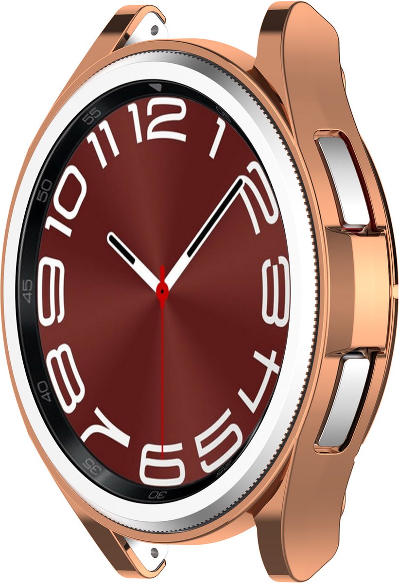 YONO Bumper geschikt voor Samsung Galaxy Watch 6 Classic - 47mm - Hoesje - Case - Rose Gold