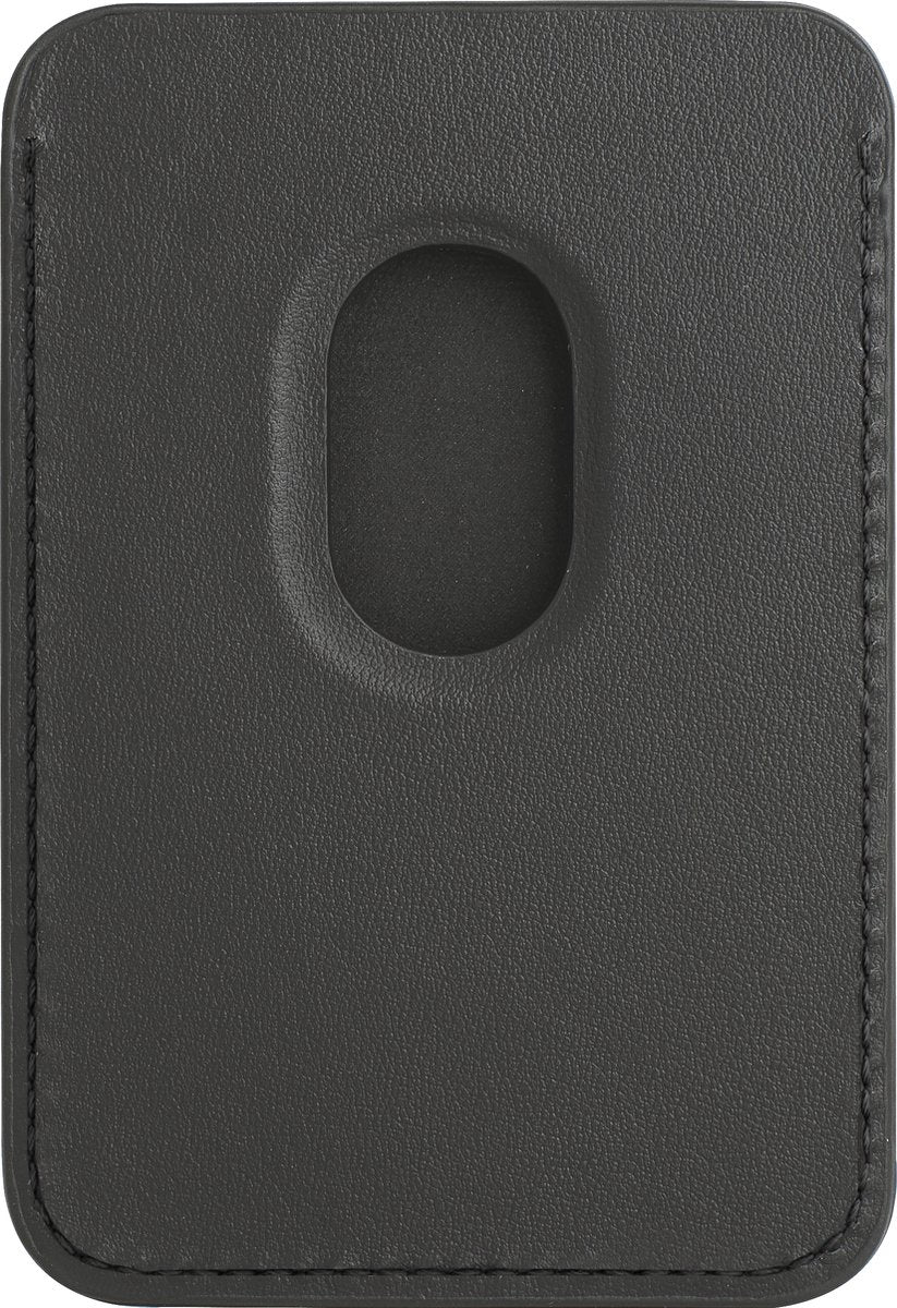 YONO Kaarthouder Leer geschikt voor Apple iPhone 14 / 13 / 12 - Magnetische Pasjeshouder Mag-safe - Leren Wallet - Zwart