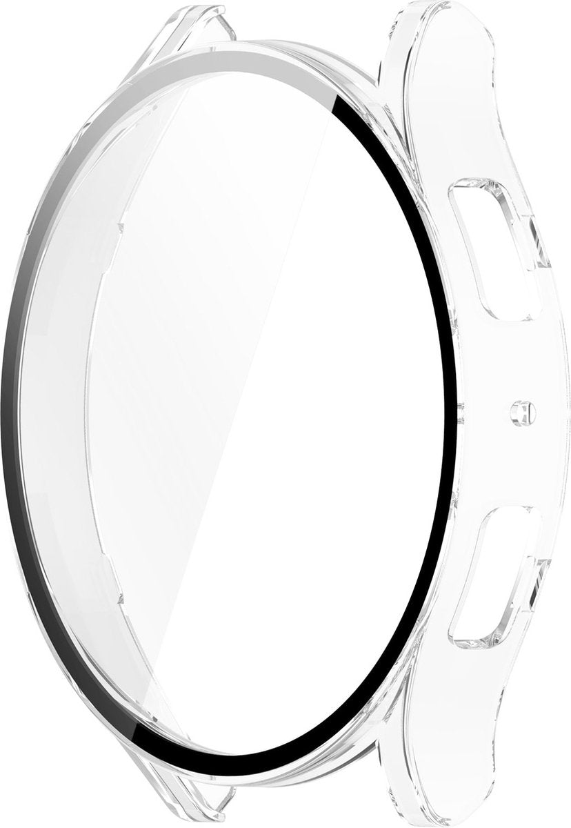 YONO Bumper geschikt voor Samsung Galaxy Watch 6 - 44mm - Screen Protector Hoesje - Full Cover Case - Transparant