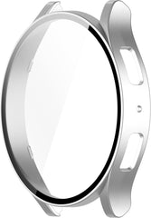 YONO Bumper geschikt voor Samsung Galaxy Watch 6 - 40mm - Screen Protector Hoesje - Full Cover Case - Zilver