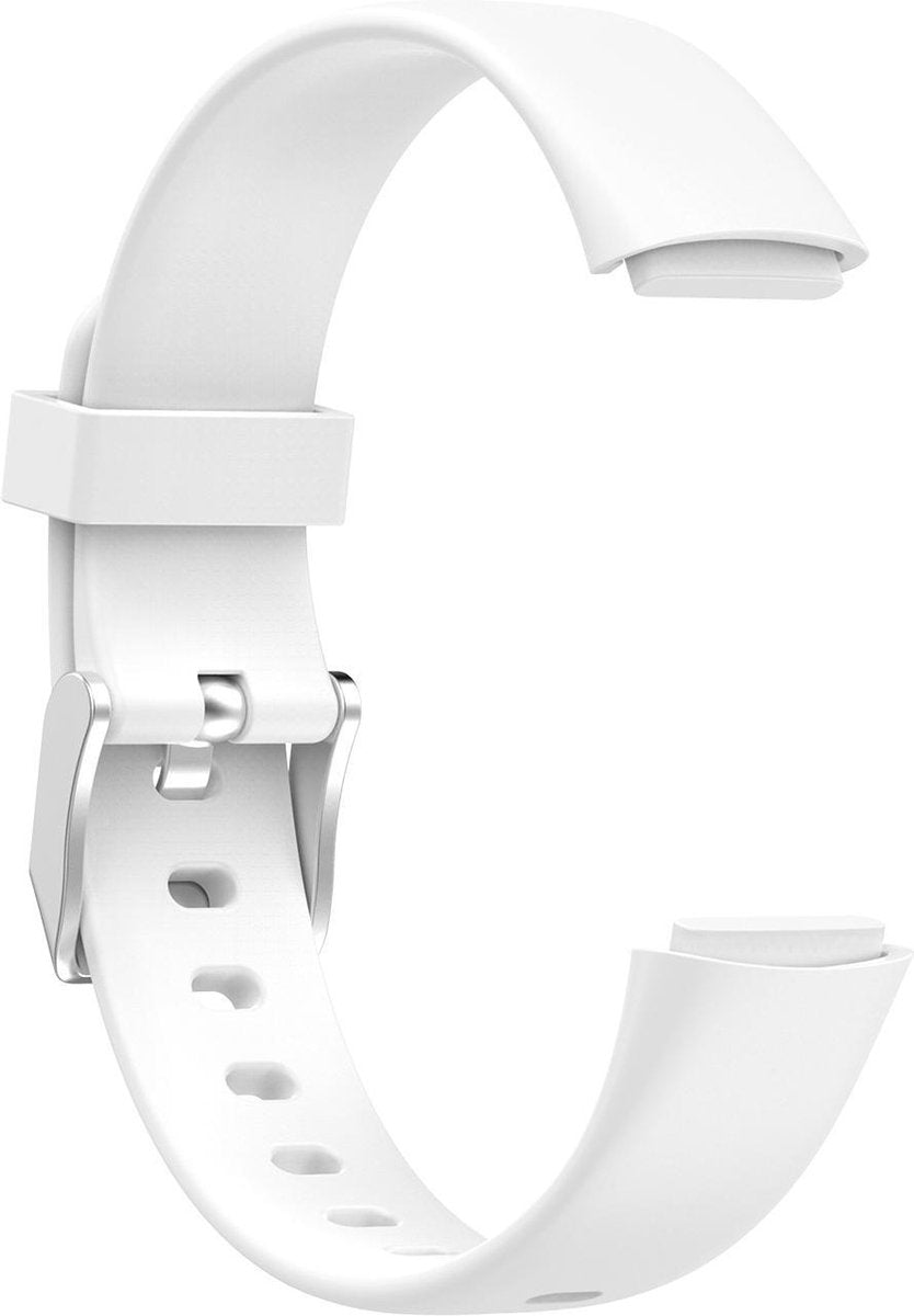 YONO Siliconen Bandje geschikt voor Fitbit Luxe - Wit - Small