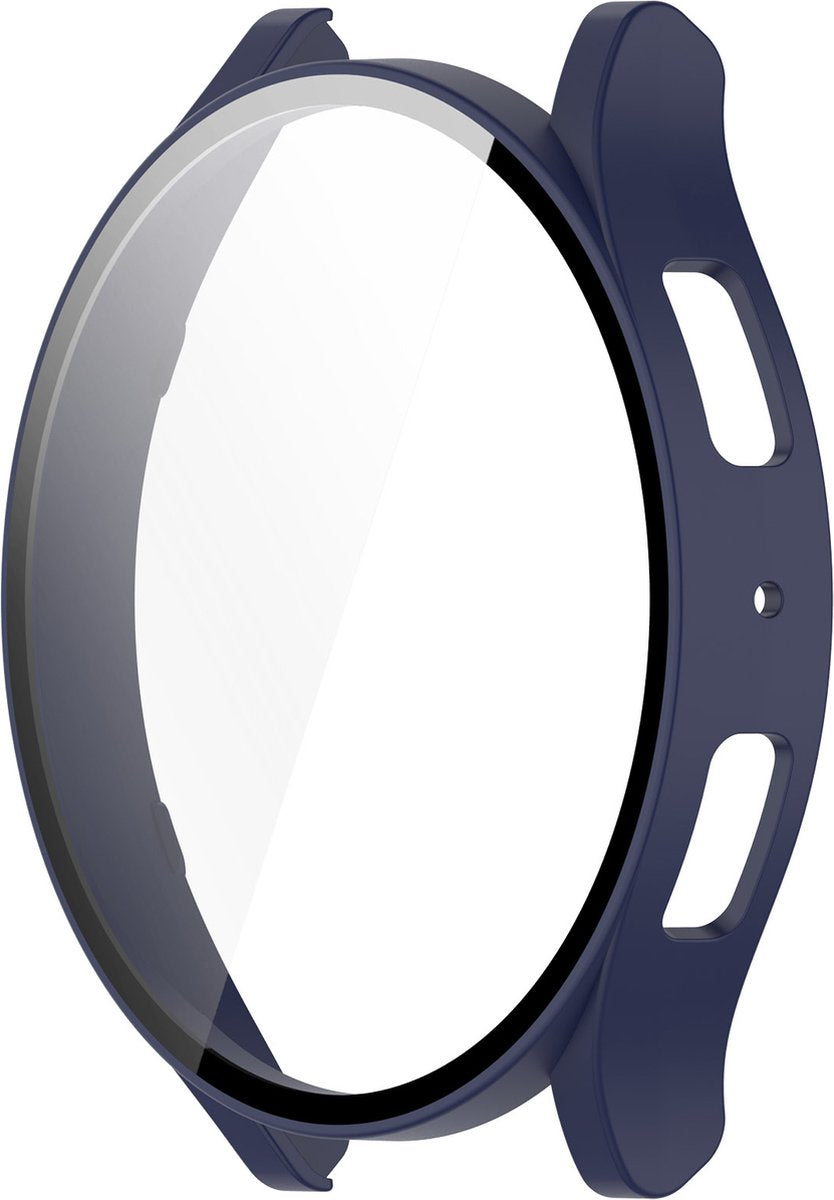YONO Bumper geschikt voor Samsung Galaxy Watch 6 - 40mm - Screen Protector Hoesje - Full Cover Case - Donkerblauw