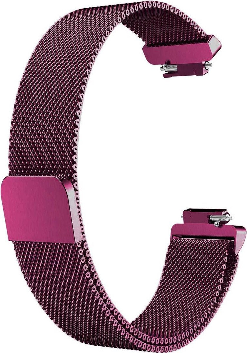 YONO Bandje geschikt voor Fitbit Inspire/HR/2 - Milanees - Paars – Small