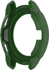 YONO Armor Bumper geschikt voor Samsung Galaxy Watch 4 46mm - Siliconen Case Hoesje met Ringbeschermer - Donkergroen