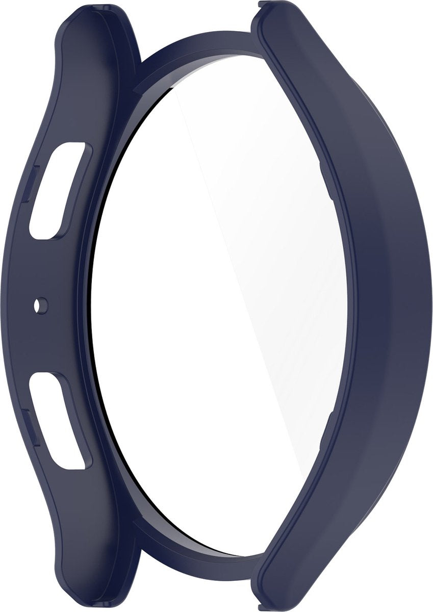 YONO Bumper geschikt voor Samsung Galaxy Watch 6 - 40mm - Screen Protector Hoesje - Full Cover Case - Donkerblauw