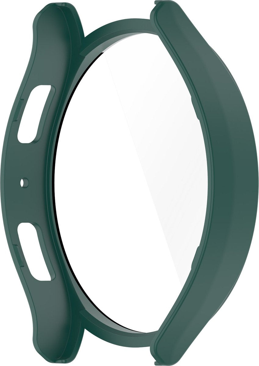 YONO Bumper geschikt voor Samsung Galaxy Watch 6 - 44mm - Screen Protector Hoesje - Full Cover Case - Donkergroen