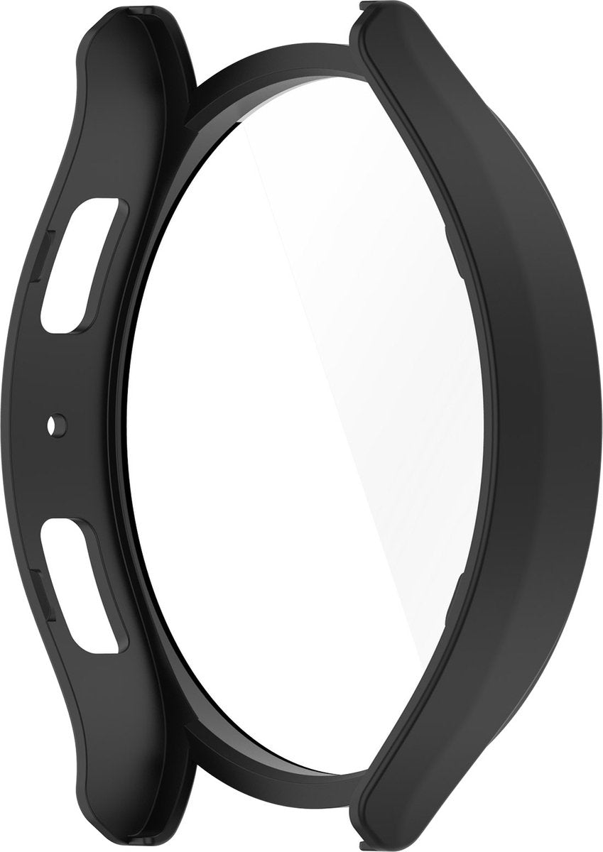 YONO Bumper geschikt voor Samsung Galaxy Watch 6 - 44mm - Screen Protector Hoesje - Full Cover Case - Zwart